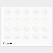 Delicate Gold Merry-retouradres voor kerst Ronde Sticker (Vel)