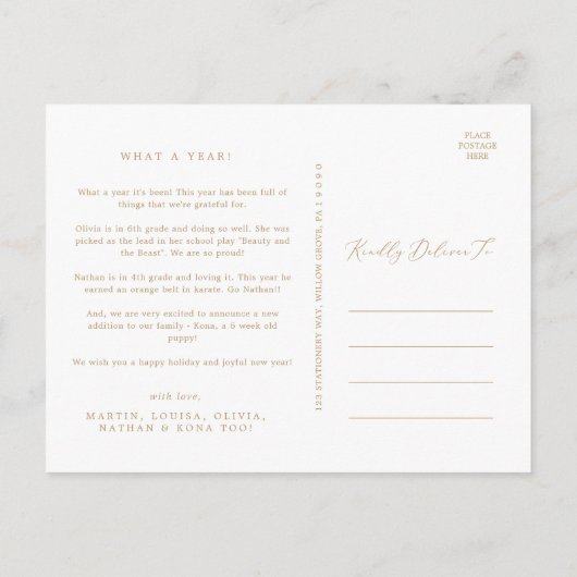 Delicate Gold Prettige feestdagen 3-fotonieuwsbrie (Achterkant)