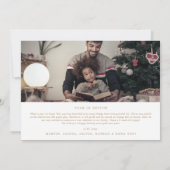 Delicate Gold Prettige feestdagen 4-fotonieuwsbrie Feestdagenkaart (Achterkant)