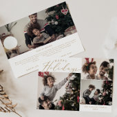 Delicate Gold Prettige feestdagen 4-fotonieuwsbrie Feestdagenkaart