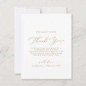 Delicate Gold Printable Dank u Receptie Kaart (Voorkant)