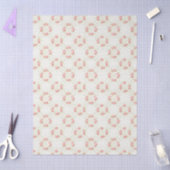 Delicate Gold Scrollwork & Pink Roses Floral Tissuepapier (Craft)