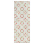 Delicate Gold Scrollwork & Pink Roses Floral Wijn Cadeautas (Voorkant)