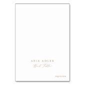 Delicate Gold & White Head Table Menu Plaatskaarte Kaart (Voorkant)