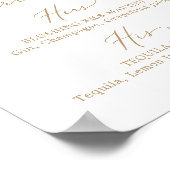 Delicate Gold zijn en haar handtekening Drinken te Poster (Hoek)