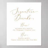 Delicate Gold zijn en haar handtekening Drinken te Poster (Voorkant)