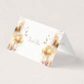 Delicate Golden Floral Bedankt Card Kaart (Voorkant)