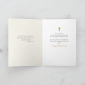 Delicate Golden Trees Orthodoxe Moederdag Kaart (Binnen)