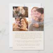 Delicate Goud en Cream Voorstel Verhaal Bruiloft Kaart (Achterkant)