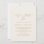 Delicate Goud en Crème We Still Do Vow Renewal Kaart (Voorkant)