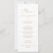 Delicate Goud Gedrukt of Printable Menu Kaart (Voorkant)
