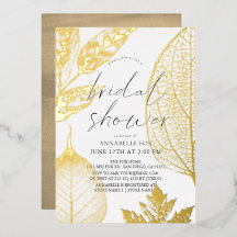 Delicate Gouden Bladeren Bruiloft Feest