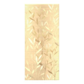 Delicate gouden bladeren geborsteld metaal service reclamekaart (Achterkant)