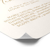 Delicate Gouden Crème Liefdevolle Herinnering Trou Poster (Hoek)