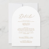 Delicate gouden kalligrafie boog alles in een brui kaart (Achterkant)