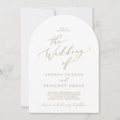 Delicate gouden kalligrafie boog alles in een brui kaart (Voorkant)