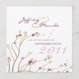 Delicate Gouden Kersenbloesem Save the Date