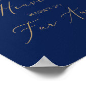 Delicate gouden marine als de hemel niet zo ver we poster (Hoek)