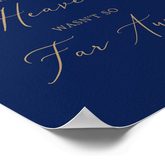 Delicate gouden marine als de hemel niet zo ver we poster (Hoek)