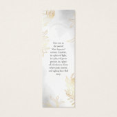 Delicate gouden Rozen Foto Memorial Bladwijzer Mini Visitekaartjes (Achterkant)