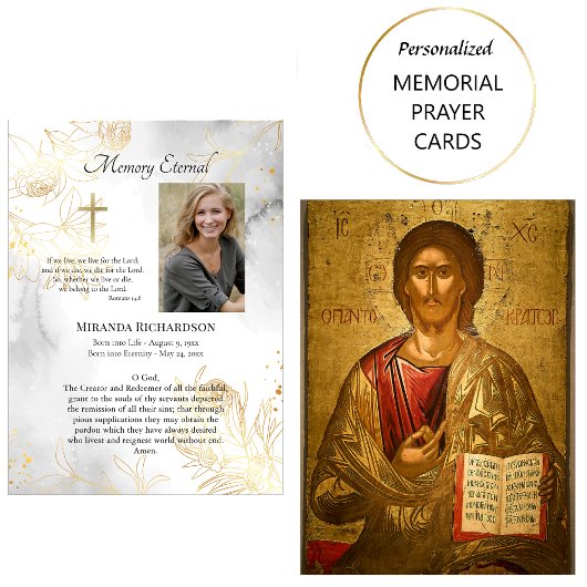 Delicate gouden Rozen orthodoxe begrafenis gebed K Plaatskaartje