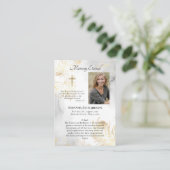 Delicate gouden Rozen orthodoxe begrafenis gebed K Plaatskaartje (Staand voorkant)