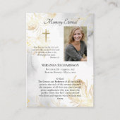 Delicate gouden Rozen orthodoxe begrafenis gebed K Plaatskaartje (Voorkant)