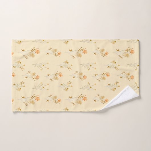 Delicate Gouden Scandinavische Wildbloemen Bad Handdoek (Handdoek)