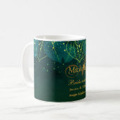 Delicate Green- en Gold Leaves Coffee-Mok Koffiemok (Voorkant links)
