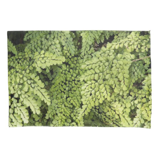 Delicate Green Maidenhair Fern Floral Kussensloop (Voorkant-Links)