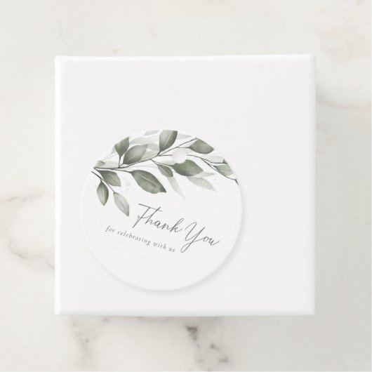 Delicate Greenery Bedankjes Labels (In situ)