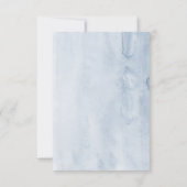 Delicate Greenery en Dusty Blue Wedding RSVP Kaartje (Achterkant)