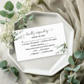 Delicate Greenery Eucalyptus Wedding RSVP Informatiekaartje