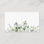 Delicate Greenery Eucalyptus Wedding RSVP Informatiekaartje (Achterkant)
