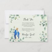 Delicate Greenery Maagd Maria Katholieke begrafeni Bedankkaart (Voorkant)