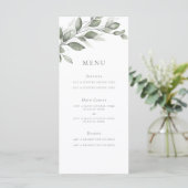 Delicate Greenery-menukaart Menu (Staand voorkant)