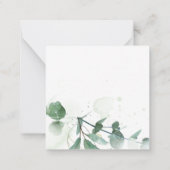 Delicate Greenery Notitiekaartje (Achterkant)