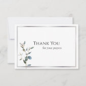 Delicate Greenery Orthodox Christelijke begrafenis Bedankkaart (Voorkant)