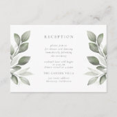 Delicate Greenery Reception Enclosure Card Informatiekaartje (Voorkant)
