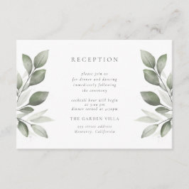Delicate Greenery Reception Enclosure Card Informatiekaartje