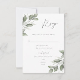 Delicate Greenery Rsvp met menuopties