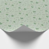 Delicate Greenery Shabby Cottage Bleek Green Gift Cadeaupapier (Hoek)