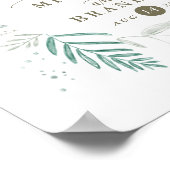 Delicate Greenery | Welkomstteken voor bruiloft Poster (Hoek)