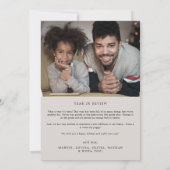 Delicate Greige Merry kerstboom Foto Collage Feestdagenkaart (Achterkant)