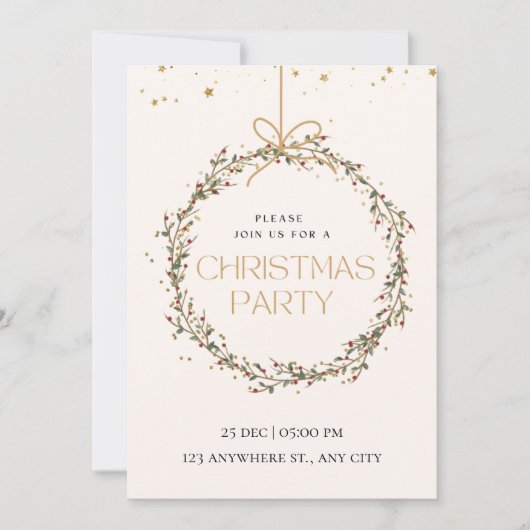 Delicate & grillig kerstfeest kaart (Voorkant)