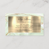 delicate groene Agaat Visitekaartje (Achterkant)
