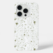 Delicate Groene Bloemen iPhone Case met Soft Botan (Achterkant)