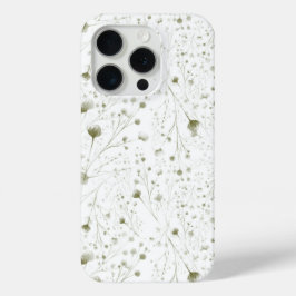 Delicate Groene Bloemen iPhone Case met Soft Botan