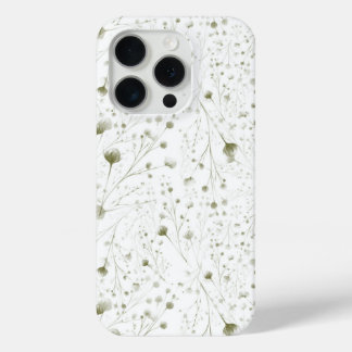 Delicate Groene Bloemen iPhone Case met Soft Botan