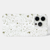 Delicate Groene Bloemen iPhone Case met Soft Botan (Achterkant (horizontaal))